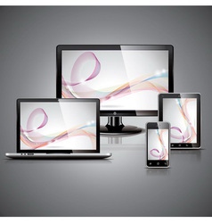 Technology styled with shiny devices vector image