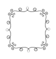 Hand drawn frame with curls Design vector image