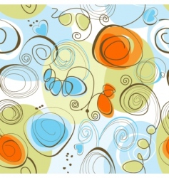 Whimsical floral background vector image