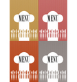 Set of menu card covers vector image
