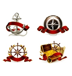 Marine Emblem set vector image
