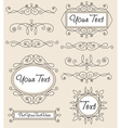 Vintage ornament set vector image