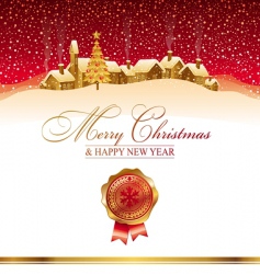 Christmas card vector image