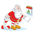 Santa Claus and a tear-off calendar Santa Claus and a tear-off calendar vector image