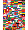 World flags background vector image