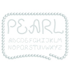 Pearl alphabet vector image