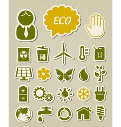 Ecology icons set vector image