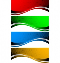 Vector set of abstract banners vector image
