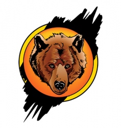 Bear color vector image