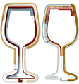 Glasses of wine vector image