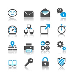 Application icons reflection vector image