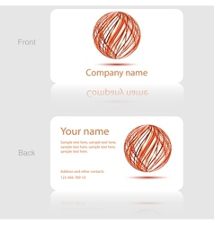 White business card with abstract circle White business card with abstract circle vector image