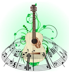 Musical grunge background vector image