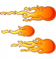 Fireballs vector image