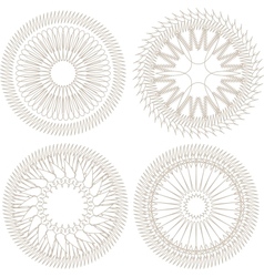 Guilloche element for certificate money design vector image