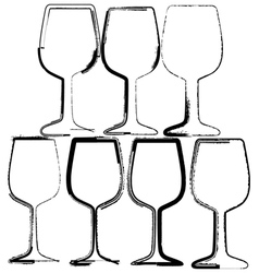 Glasses of wine vector image