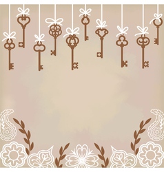 Antique skeleton keys vector image