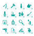Stylized body care and cosmetics icons Stylized body care and cosmetics icons vector image