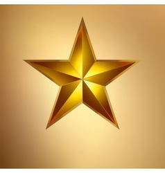 A Gold star on gold EPS 8 vector image
