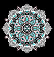 Bohemian indian mandala towel print vintage henna vector image