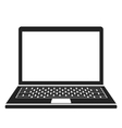 Laptop black icon Laptop black icon vector image