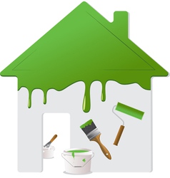 Home repair and painting tools vector image
