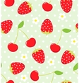 Strawberry pattern vector image