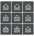 Mail icons Mail search symbol Print Spam vector image