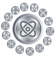 Education buttons vector image