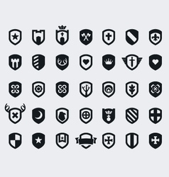 Shield icons vector image