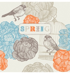 Spring Floral Background vector image