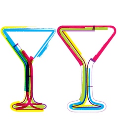 Glasses of wine Glasses of wine vector image