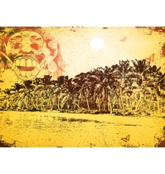 Summertime at the beach vector image