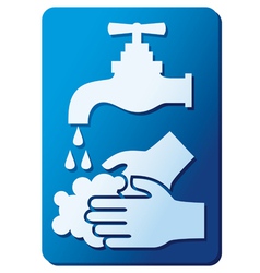 Wash your hands sign vector image
