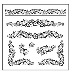 Flower ornament pattern vector image