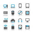 Computer icons reflection vector image