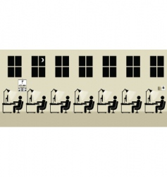 Working late vector image
