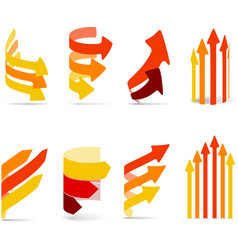 Color arrows set vector image