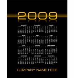 Calendar for 2009 Royalty Free Vector Image - VectorStock