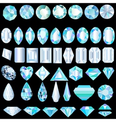 A set of light precious stones of different cut A set of light precious stones of different cut vector image