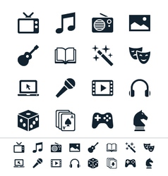 Entertainment icons vector image