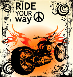Ride your way vector image