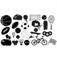 Sports silhouettes vector image