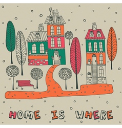 Home Sweet Home Background vector image