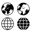 Globe Earth Icons vector image