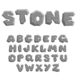 Stone alphabet vector image