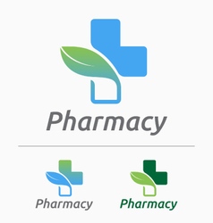 Medical pharmacy logo design vector image