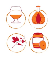 The cognac set vector image