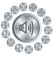 Multimedia buttons vector image