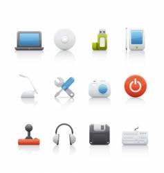 Computer equipment icons vector image